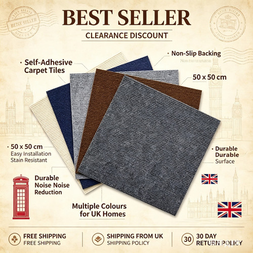 Non slip floor carpet - non-slip, squares