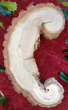 Oak log table centerpiece, art
