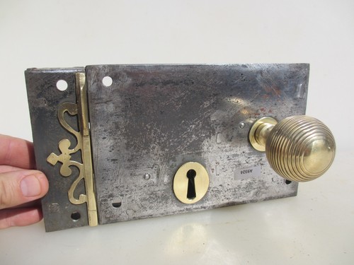 Victorian iron door latch - door,