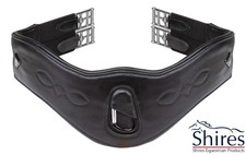LEATHER DRESSAGE GIRTH  Velociti Lusso Anatomical Dressage Girth Black 50"