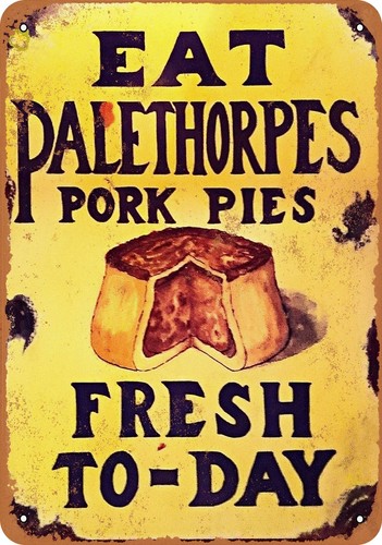 Metal sign palethorpes pork - metal,