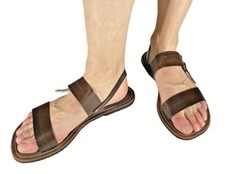 New! Santo Sandals- Girls Leather Jesus Sandals, with Buckle