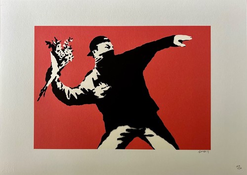 Banksy love the - in, air