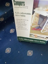 Adjustable Folding Table. WHITE. Sofa, Bedside, Laptop, Children.  TV Dinner.