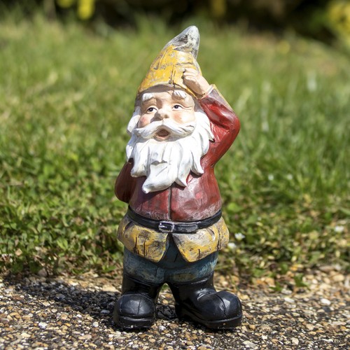 Quizzical garden gnome - garden, statue