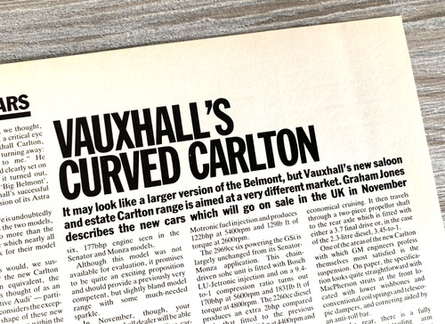 Vauxhall carlton launch - launch,