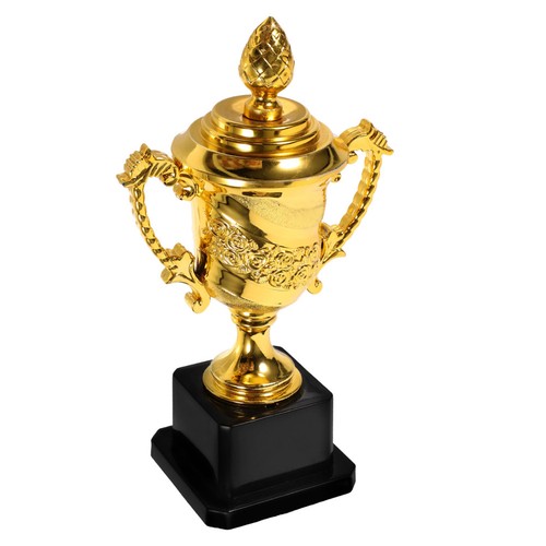 Golden trophy cup for - golden,