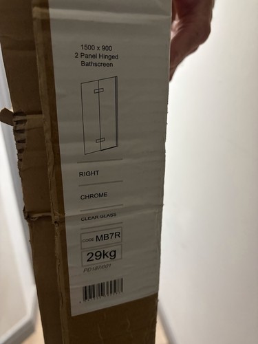 Panel hinged bath screen - panel,