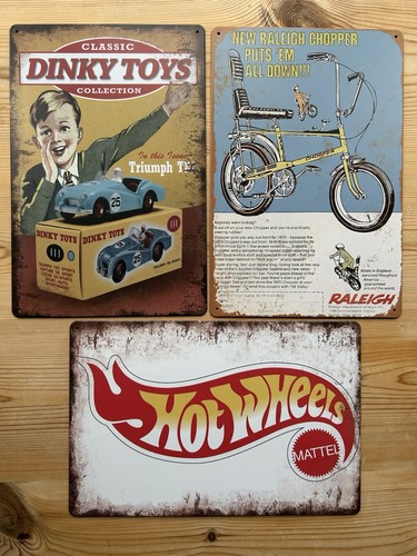 Retro metal signs a4 30cm - metal,