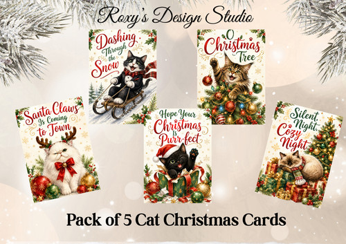 Pack funny cat christmas - pack, of