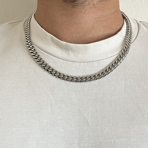 Cuban chain 8mm necklace - cuban, |
