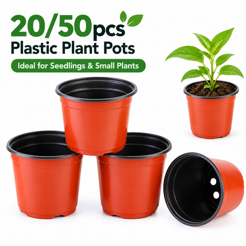 Plastic plant pots - plastic,