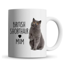 British Shorthair Cat Mum - Pet Gift Mug by Inky Penguin