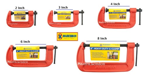 Heavy duty red clamp - g, iron