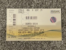 Derren Brown - Svengali - Used Ticket Front Row Sunderland Empire 25/4/11