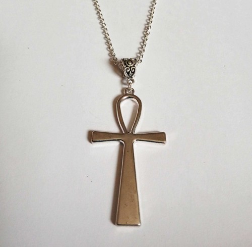 Silver large ankh cross - silver, crux