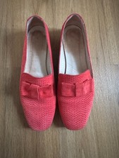 HISPANITAS Red Leather Suede Shoes Ladies size 39(UK 6.5)