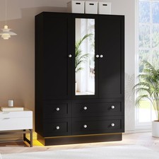 47" Wardrobe Closet 3 Doors