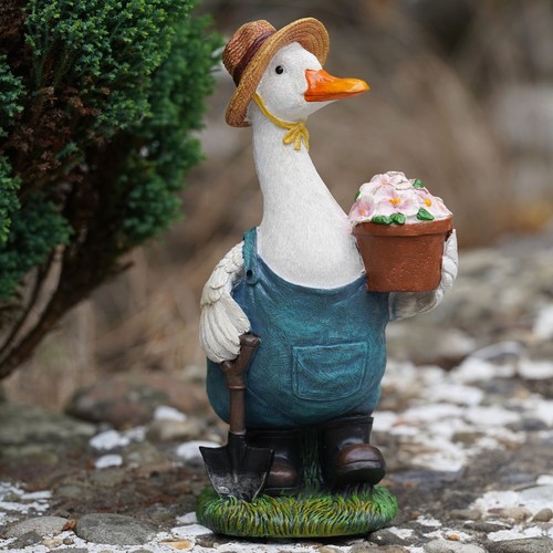 Madam duck resin sculpture - madam,