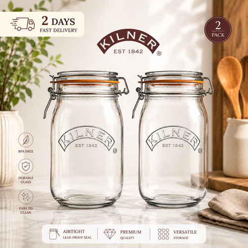 Kilner clip top glass - 2x,