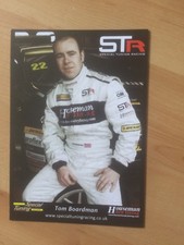  BTCC STR SPECIAL TUNING RACING TOM BOARDMAN 22- PROMO CARD