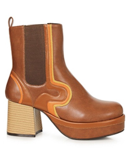 Brown platform 70s pimp disco - brown,