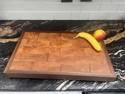 Solid oak butchers block end - butchers,