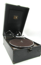 HMV Portable Gramophone With HMV No. 5B soundbox, automatic stop, fast/slow adj.