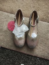 Sparkle Club Girls Sparkly Rainbow Glitter Low Heeled Party Special Shoes 