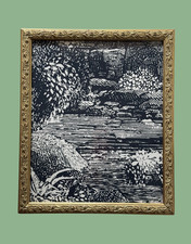Linwood Tango – Island Paradise | Vintage Framed Landscape Art in Gold Frame