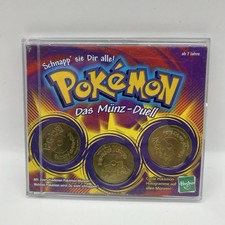 Vintage Hasbro Pokémon Battling Coin Game (German) Magneton Omanyte Meowth