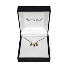 Argento Vivo Necklace 18" Golden 925 Sterling Silver with Box Woman - Preloved