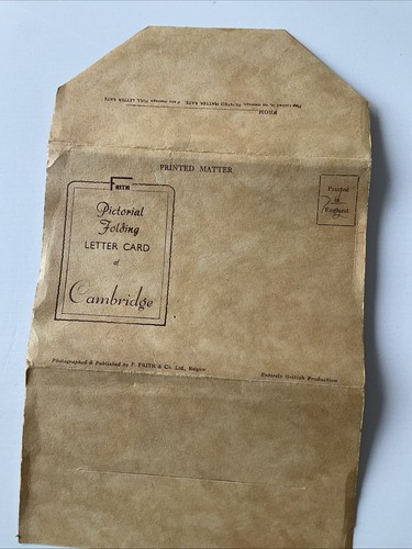 Old pictorial folding letter - folding,