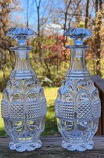 Antique Free Blown Cut Glass