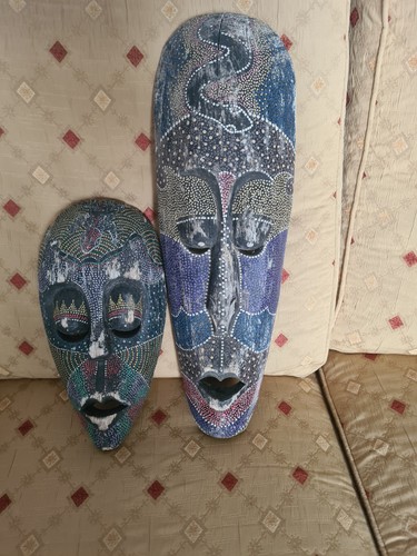 Two wooden hand carved - wooden,