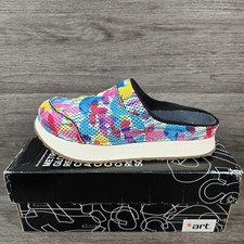 The Art Company Clovers UK 6.5 Mules Slip On Sandals Floral Mesh Platforms 