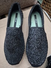 Replay black glitter raffia