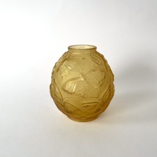 Verlys Art Deco Amber Yellow