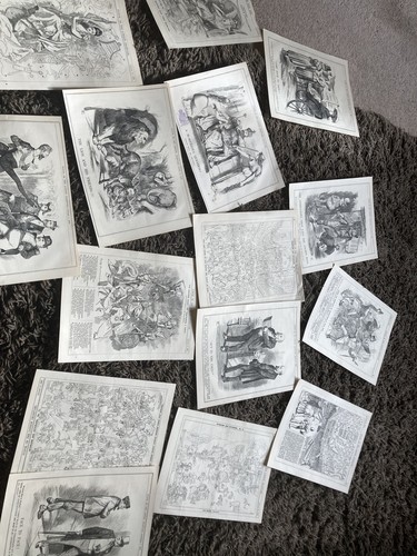 Job lot 1880s cartoon - a,
