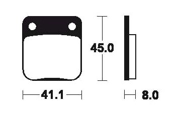 13064 sintered brake - 13064-sintered,