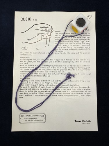 Vintage tenyo cubio magic - t-20,
