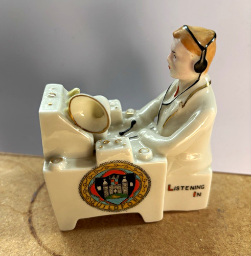 Hand painted ceramic radio - hand,