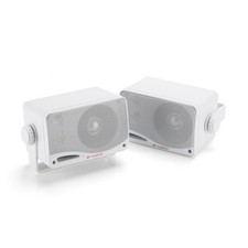 200w 3 Way Outdoor Weatherproof Box Speakers Pair GT Audio GT-BX24W (White)