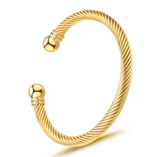 Pattern Torque Bangle GF