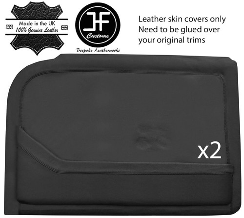 Black real leather - black, 2x