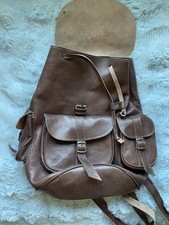 camel leather backpack