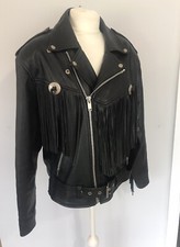 Norfolk Leather Center Men's Black Leather Jacket - 40'
