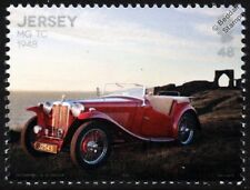 1948 MG TC (T-Type Series) Midget Roadster Car Automobile Stamp (2016 Jersey)