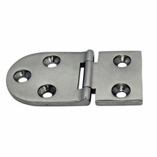 Stainless Steel 316 Grade A4 76mm Offset Side Oval Hinge Polished Finish