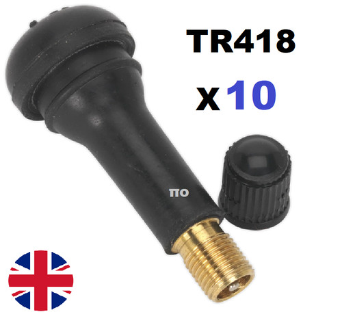 10x tr418 brass tubeless tyre - brass,